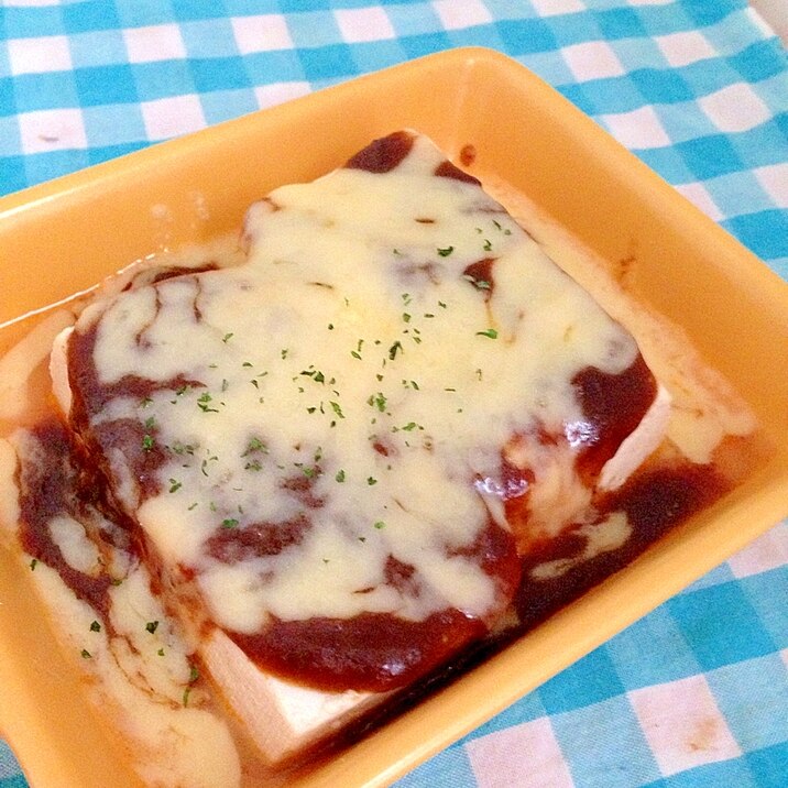 豆腐のハヤシライス&チーズ焼き♡